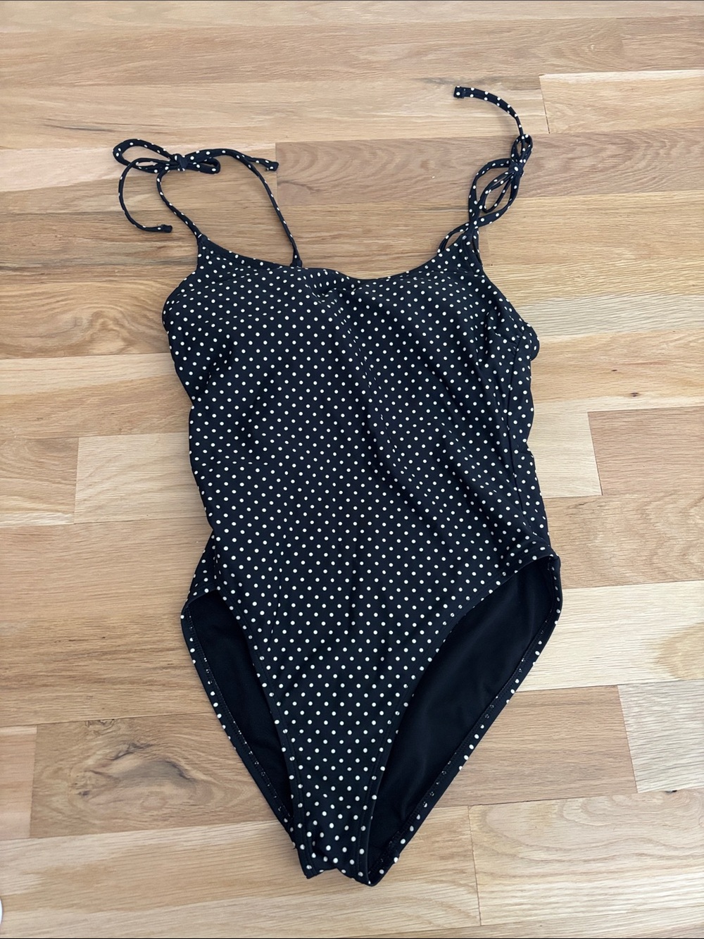 Shade & Shore Black Polka Dot One-Piece Swimsuit